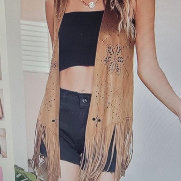 Chic Western Fringe Vest - Picture 5 of 5